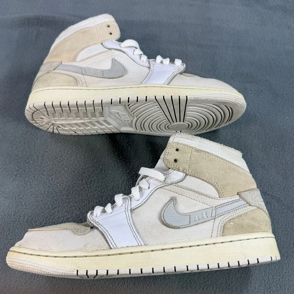 Nike Jordan 1 Mid SE Craft Inside Out White Grey Sail DM9652-120 Mens‎ 9.5